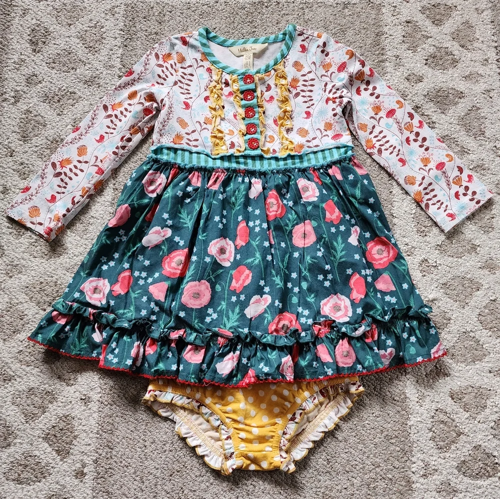 Matilda Jane Long Ago Dress & Diaper Cover
